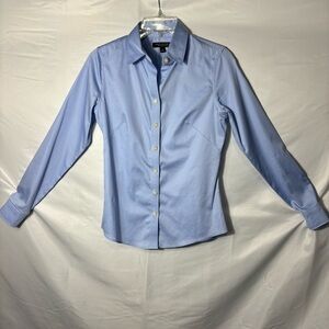 Banana Republic Non-Iron Fitted Button-Down Shirt Blue Size 2